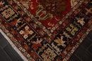 9'5" x12'5" Hand Knotted full pile Afghan Veg-dyes Arts & Crafts Tribal Area Rug Burnt Orange
