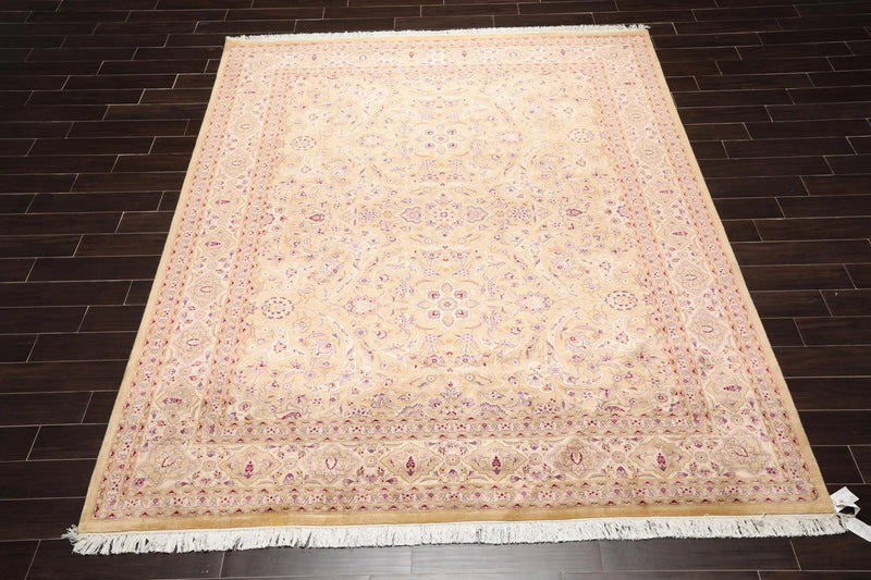 8'1' 'x 10'3'' Hand Knotted Wool PakPersian 16/18 300 KPSI Oriental Area Rug Tan