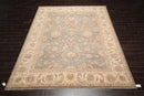 8'10" x 11'10" Hand Knotted Wool Peshawar Traditional Oriental Area Rug Gray