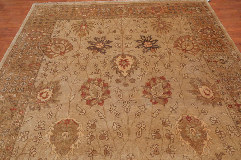 8’5" x 911" Hand Knotted Peshawar Stone Wash Traditional Oriental Area rug Beige