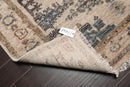 5'2"x6'1" Hand Knotted 100% Wool Muted Turkish Oushak Traditional Oriental Area Rug Beige, Blue Color