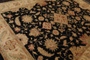 7'11'' x 10' Hand Knotted Wool Oushak Traditional Oriental Area Rug Black