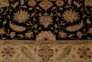 7'11'' x 10' Hand Knotted Wool Oushak Traditional Oriental Area Rug Black