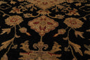 7'11'' x 10' Hand Knotted Wool Oushak Traditional Oriental Area Rug Black