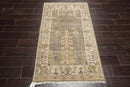 3'x5' Hand Knotted Muted Turkish Oushak 100% Wool Traditional Oriental Area Rug Sage, Beige Color