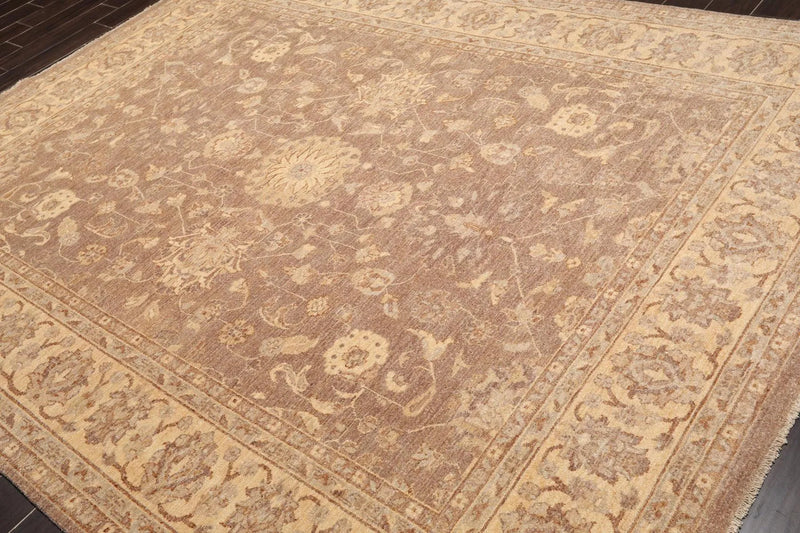 8' x 10'2'' Hand Knotted 100% Wool Peshawar Traditional Oriental Area Rug Brown
