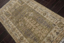 3'x5' Hand Knotted Muted Turkish Oushak 100% Wool Traditional Oriental Area Rug Sage, Beige Color