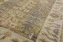 3'x5' Hand Knotted Muted Turkish Oushak 100% Wool Traditional Oriental Area Rug Sage, Beige Color