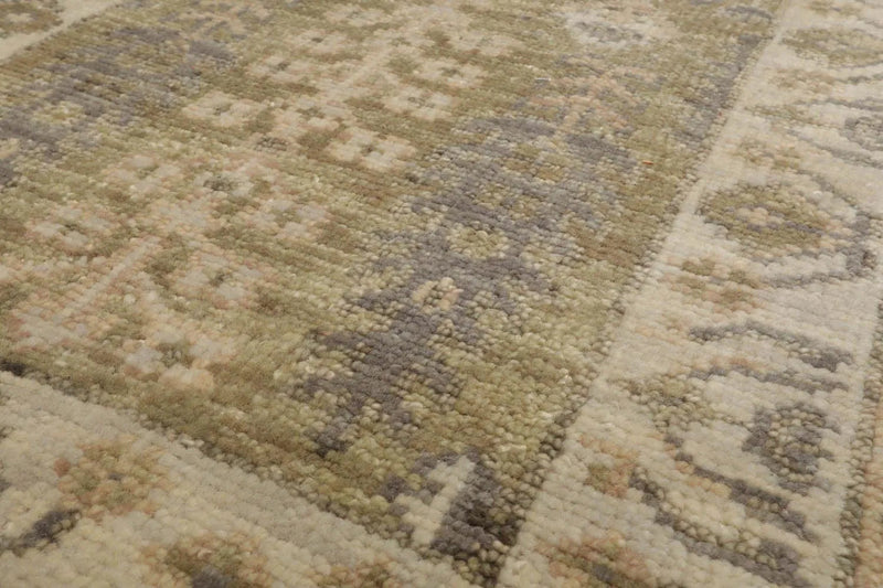 3'x5' Hand Knotted Muted Turkish Oushak 100% Wool Traditional Oriental Area Rug Sage, Beige Color