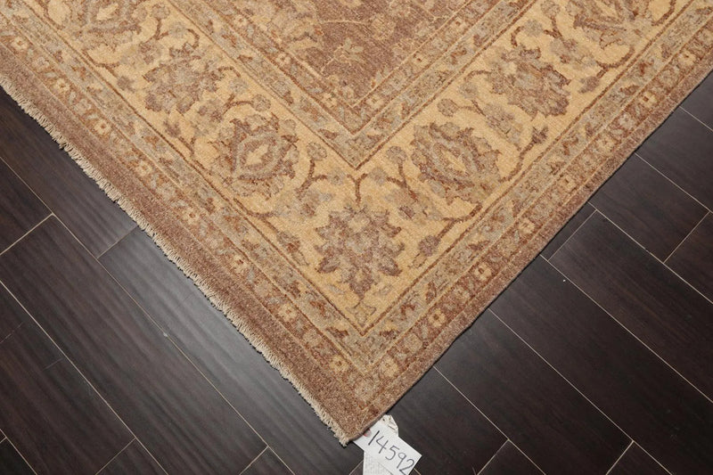 8' x 10'2'' Hand Knotted 100% Wool Peshawar Traditional Oriental Area Rug Brown