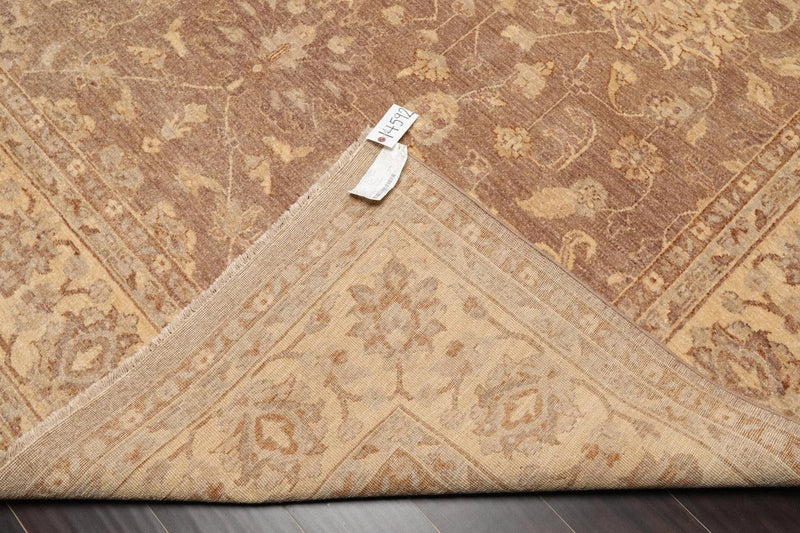 8' x 10'2'' Hand Knotted 100% Wool Peshawar Traditional Oriental Area Rug Brown