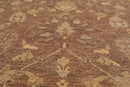 8' x 10'2'' Hand Knotted 100% Wool Peshawar Traditional Oriental Area Rug Brown