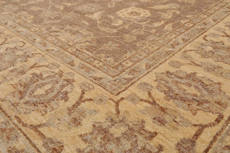 8' x 10'2'' Hand Knotted 100% Wool Peshawar Traditional Oriental Area Rug Brown