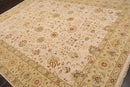 9'1'' x 11'10'' Hand Knotted 100% Wool Peshawar 200 KPSI Oriental Area Rug Beige