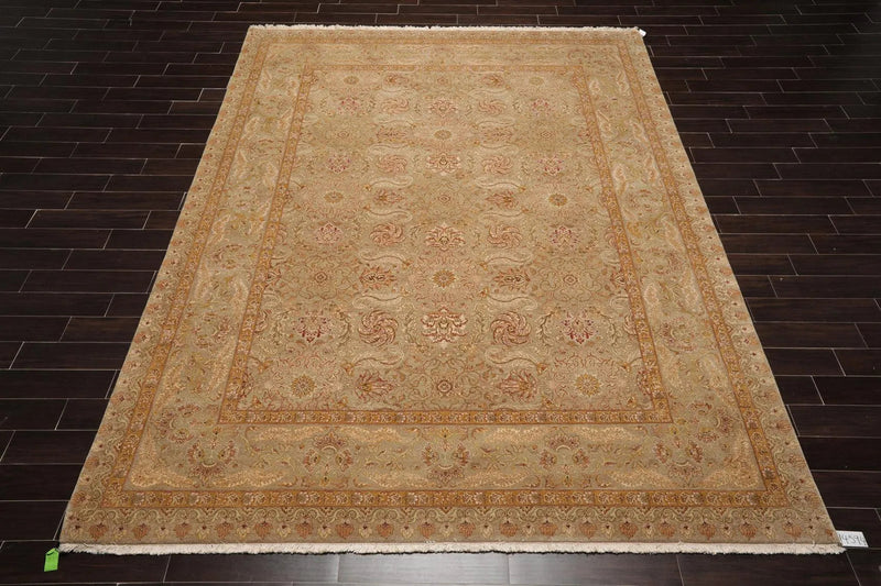 9'3'' x 12'3'' Hand Knotted 100% Wool Agra Traditional Oriental Area Rug Moss