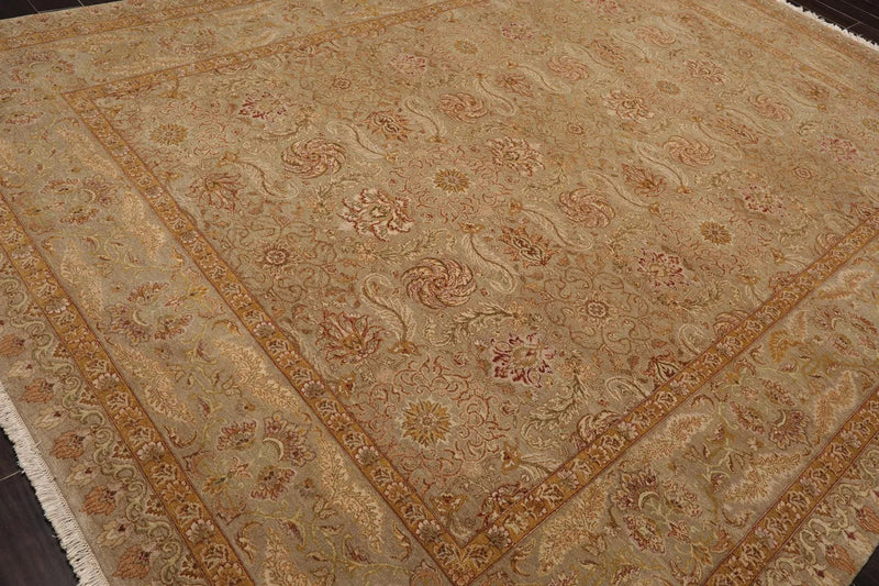9'3'' x 12'3'' Hand Knotted 100% Wool Agra Traditional Oriental Area Rug Moss