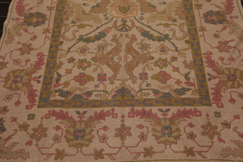 5'9" x 8'9" Hand Knotted Reversible 100% Wool Tibetan Area Rug Tan