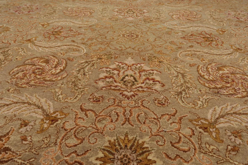 9'3'' x 12'3'' Hand Knotted 100% Wool Agra Traditional Oriental Area Rug Moss