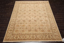 8x10 Tan, Rust Hand Knotted 100% Wool Agra Traditional 200 KPSI Oriental Area Rug