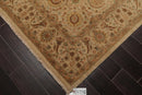 8x10 Tan, Rust Hand Knotted 100% Wool Agra Traditional 200 KPSI Oriental Area Rug