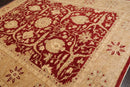 9' x 11'10'' Hand Knotted Wool Peshawar Traditional Oriental Area Rug Rusty Red
