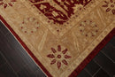 9' x 11'10'' Hand Knotted Wool Peshawar Traditional Oriental Area Rug Rusty Red