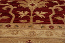 9' x 11'10'' Hand Knotted Wool Peshawar Traditional Oriental Area Rug Rusty Red