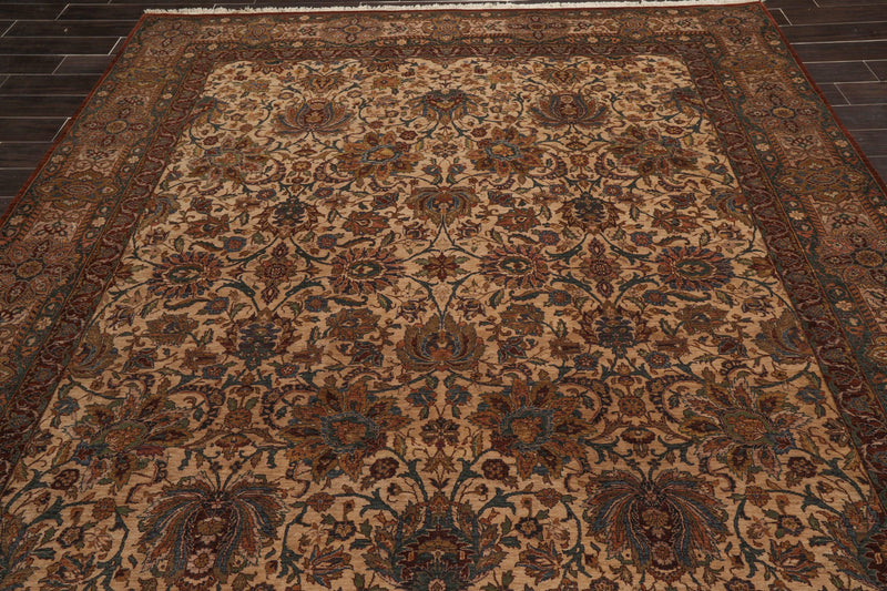 8'1" x 10'1" Hand Knotted 100% Wool 300 KPSI Oriental Area Rug Traditional Beige