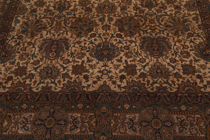 8'1" x 10'1" Hand Knotted 100% Wool 300 KPSI Oriental Area Rug Traditional Beige