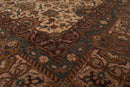 8'1" x 10'1" Hand Knotted 100% Wool 300 KPSI Oriental Area Rug Traditional Beige