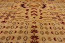 8'2" x 10'6" Hand Knotted 100% Wool Peshawar Traditional Oriental Area Rug Gold