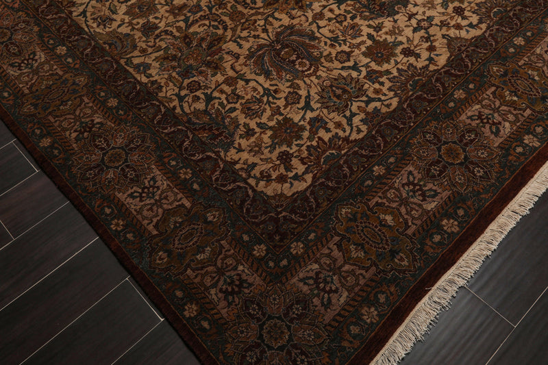 8'1" x 10'1" Hand Knotted 100% Wool 300 KPSI Oriental Area Rug Traditional Beige