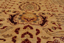8'2" x 10'6" Hand Knotted 100% Wool Peshawar Traditional Oriental Area Rug Gold