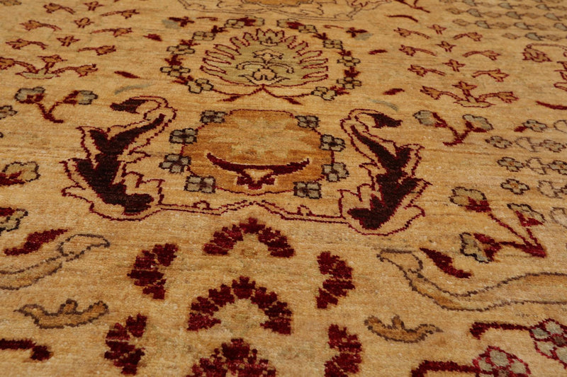 8'2" x 10'6" Hand Knotted 100% Wool Peshawar Traditional Oriental Area Rug Gold