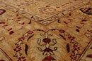 8'2" x 10'6" Hand Knotted 100% Wool Peshawar Traditional Oriental Area Rug Gold