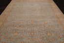 9'1" x 12'4" Hand Knotted Wool Traditional Agra 250 KPSI Oriental Area Rug Blue