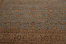9'1" x 12'4" Hand Knotted Wool Traditional Agra 250 KPSI Oriental Area Rug Blue