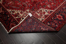 9'1" x 13'2" Masterpiece Hand Knotted Wool Authentic Herizz Oriental Area Rug Red with Orange Undertones