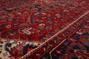9'1" x 13'2" Masterpiece Hand Knotted Wool Authentic Herizz Oriental Area Rug Red with Orange Undertones