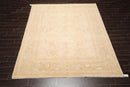 8' x 9'9" Hand Knotted Pakistan Peshawar Oriental Area Rug Muted Earth Tones