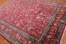 9x12 Rose, Orange Hand Knotted Wool Khorassan 200 KPSI Persian Oriental Area Rug