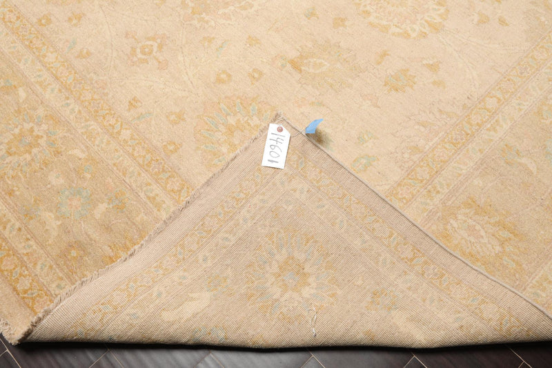 8' x 9'9" Hand Knotted Pakistan Peshawar Oriental Area Rug Muted Earth Tones