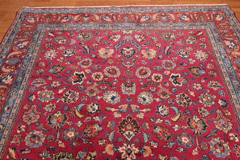 9x12 Rose, Orange Hand Knotted Wool Khorassan 200 KPSI Persian Oriental Area Rug