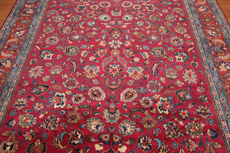 9x12 Rose, Orange Hand Knotted Wool Khorassan 200 KPSI Persian Oriental Area Rug