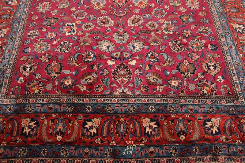 9x12 Rose, Orange Hand Knotted Wool Khorassan 200 KPSI Persian Oriental Area Rug