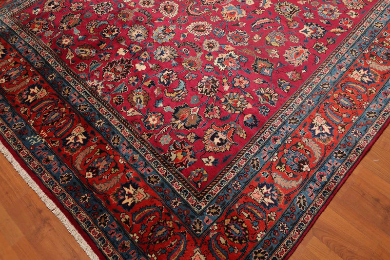 9x12 Rose, Orange Hand Knotted Wool Khorassan 200 KPSI Persian Oriental Area Rug