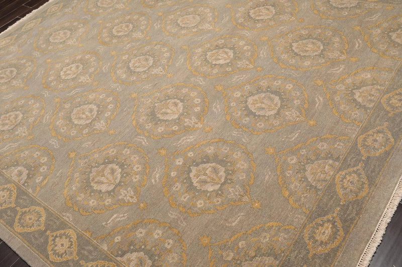 8' x 10' Hand Knotted 100% Wool Peshawar Traditional Oriental Area Rug Gray