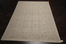 9'3" x 12'4" Hand Knotted 100% Wool Designer Oushak Area Rug Tone on Tone Gray