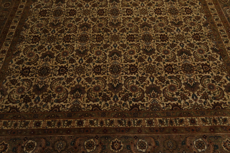 8' x 9'9" Hand Knotted 100% Wool Traditional 300 KPSI Oriental Area Rug Beige