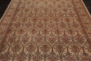 7'4" x 9'7" Hand Knotted 100% Wool 150 KPSI Agra Oriental Area Rug Beige